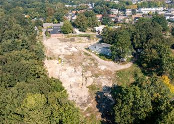 Reuring op het bouwterrein